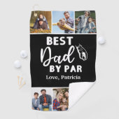 Beste vader door Par Custom 6 Foto Vaderdag Golfhanddoek (Insitu)