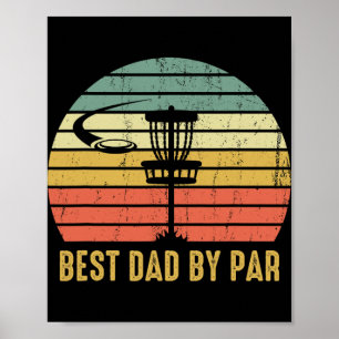 Beste vader door Par Disc Golf grappige Vaderdag Poster