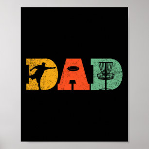 Beste Vader Door Par Disc Golf Vader Vliegende Dis Poster