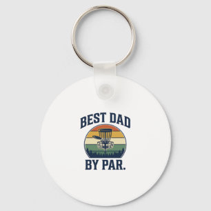 Beste Vader Door Par Disc Golf Vintage Sunset Desi Sleutelhanger