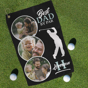 Beste vader door Par Fotocollage Monogram Golfhanddoek