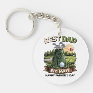 Beste vader door Par Golf vader grappig Sleutelhanger