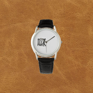 Beste Vader door Par Golf Vaderdag Daddy Cadeau Po Horloge