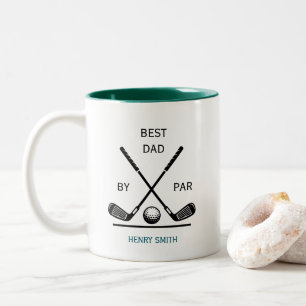 Beste vader door Par Golf Vaderdag Daddy Cadeau Tweekleurige Koffiemok