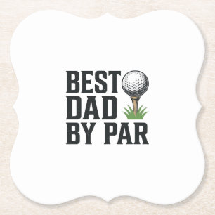 Beste vader door par golf Vaderdag vintage ontwerp Kartonnen Onderzetters