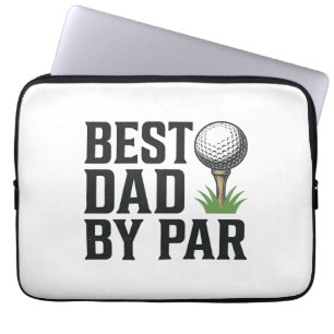 Beste vader door par golf Vaderdag vintage ontwerp Laptop Sleeve