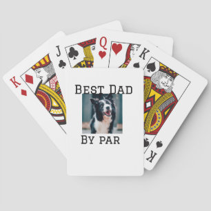 Beste vader door par hond huisdier foto modern een pokerkaarten