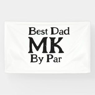 Beste vader door par monogram vaderdag simpel rust spandoek