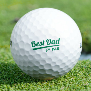 Beste Vader Door Par Vaderdag Retro Groen Golfballen