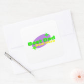 Beste vader echte held vierkante sticker (Envelop)