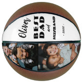 Beste vader en echtgenoot vader 2 Foto's Basketbal (Voorkant)