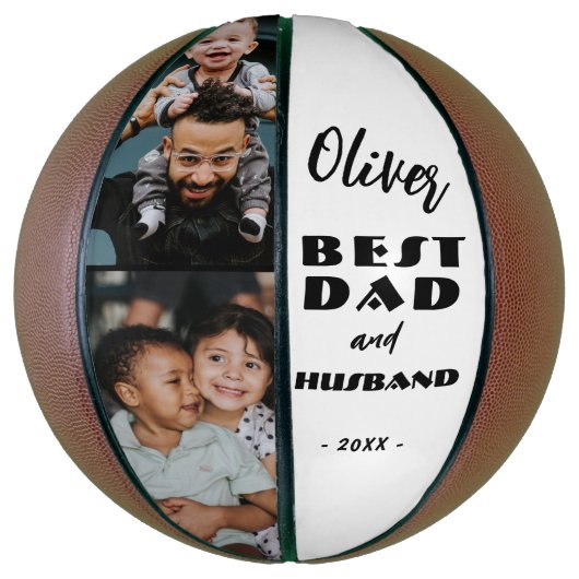 Beste vader en echtgenoot vader 2 Foto's Basketbal (Verticaal)