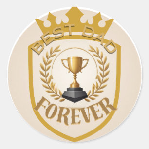 Beste vader Forever Ronde Sticker