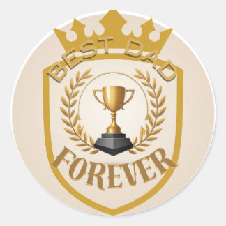 Beste vader Forever Ronde Sticker