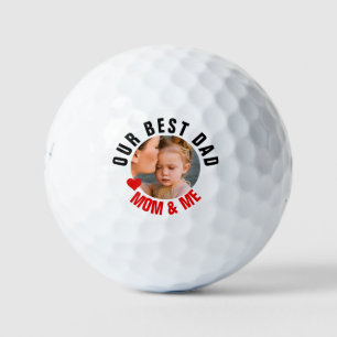 Beste vader Foto personaliseert Golf Balls Golfballen