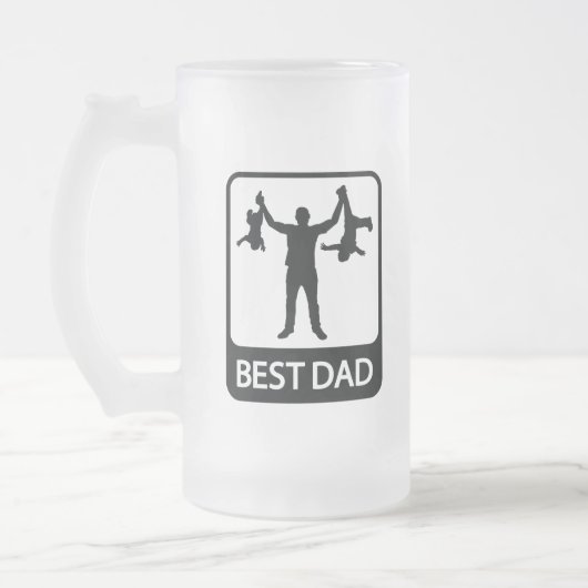 Beste vader - Funny Vaderdag Matglas Bierpul (Links)