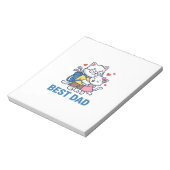 Beste Vader Golf Kat Knuffel Cute Vector Design_1 Notitieblok (Gedraaid)