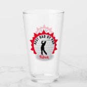 Beste vader Golfer Pun, gepersonaliseerd Glas (Voorkant)