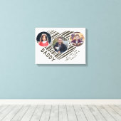 Beste vader Hart Vader Dag 3 Foto Collage Canvas Afdruk (Insitu (Houten vloer))