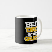 Beste vader in de Galaxy Funny gezegde Coffee mok (Voorkant rechts)