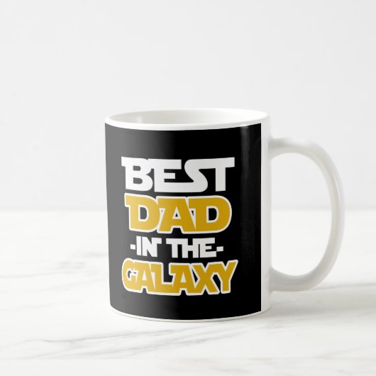 Beste vader in de Galaxy Funny gezegde Coffee mok (Rechts)