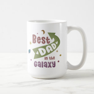 Beste vader in de Galaxy typografie Koffiemok