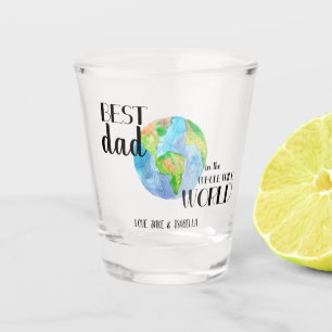 Beste vader in de hele wereld gepersonaliseerd shot glas