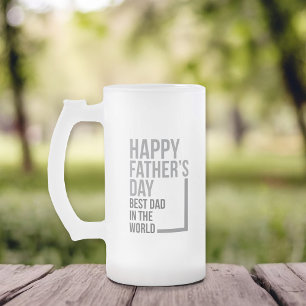 Beste vader in de Vaderdag van de wereld Matglas Bierpul
