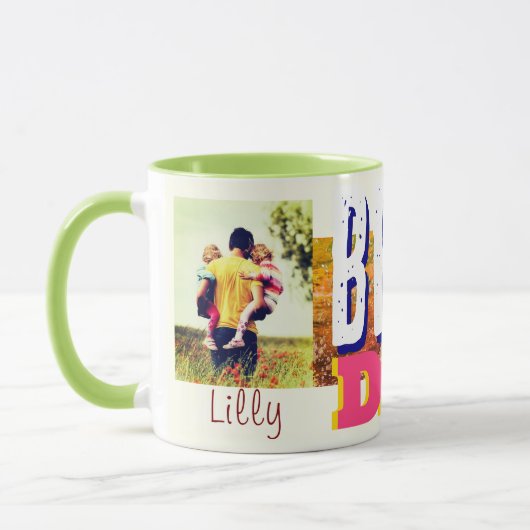 Beste vader in de wereld kleurrijke Mok (Links)