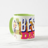 Beste vader in de wereld kleurrijke Mok (Voorkant links)