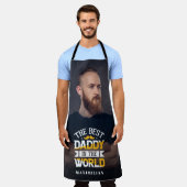 Beste vader in de wereld, naam & foto schort (Gedragen)