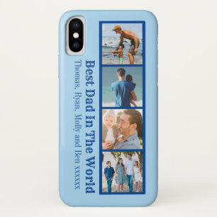 Beste vader in de wereld Photo Collage iPhone X Hoesje