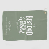 Beste vader in de Wereld Vaders Dag gepersonalisee Golfhanddoek (Horizontaal)