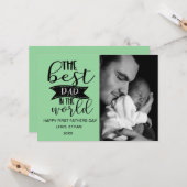 Beste vader in de wereld - vaders fotokaart kaart (Voorkant / Achterkant in situ)