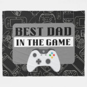 Beste vader in het spel Sketch Black Large Fleece Deken (Voorkant (Horizontaal))