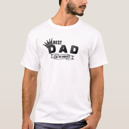 Beste vader King Crown Vaderdag Dad T-shirt