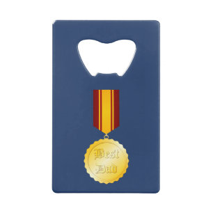 Beste Vader Medaille Broche Vaderdag Kredietkaart Flessenopener