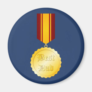 Beste Vader Medaille Broche Vaderdag Magneet
