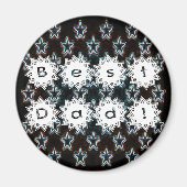 Beste vader met Neon Stars Magneet (Voorkant)