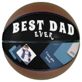 Beste vader Modern Geometrical Foto vader Dag Ba Basketbal (Voorkant)