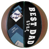 Beste vader Modern Geometrical Foto vader Dag Ba Basketbal (Verticaal)