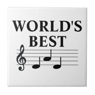 Beste vader muzikant muzieknotitie Treble Clef Tegeltje