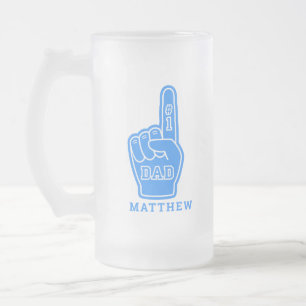 Beste vader nummer één Vaderdag diepgevroren gla Matglas Bierpul