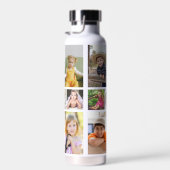 Beste vader ooit 12 foto collage vaders dag cadeau waterfles (Rechts)