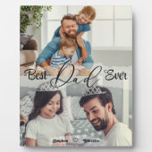 Beste vader ooit - 2 fotocollage happy vaderdag fotoplaat (Voorkant)