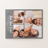 Beste vader ooit! 3 Aangepaste foto's Legpuzzel (Horizontaal)