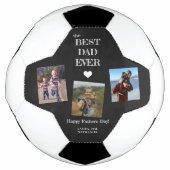Beste vader ooit 3 foto-collage Fathers Day keepsl Voetbal (Voorkant)