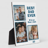 Beste vader ooit 3 Foto Collage Vaderdag Fotoplaat (Zijkant)