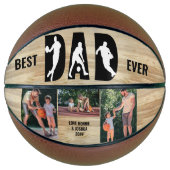 Beste vader ooit 3 Foto Letter Cut-Out Basketball Basketbal (Voorkant)