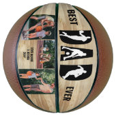 Beste vader ooit 3 Foto Letter Cut-Out Basketball Basketbal (Verticaal)